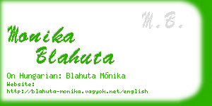 monika blahuta business card